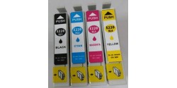 Complete set of 4 Epson T220XL High Capacity Compatible Inkjet Cartridges